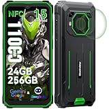 Blackview BV6200 Plus Outdoor Handy 11000mAh 24GB+256GB/2TB, Android 14 Outdoor Smartphone Ohne Vertrag, 98DB Lautsprecher, 6.56' 90Hz, IP69K Wasserdicht,Baustellenhandy, 16MP+13MP/Dual 4G/OTG/GPS/NFC