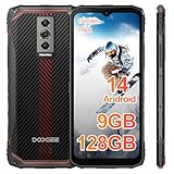 DOOGEE Blade 10 Outdoor Smartphone Android 14, 9GB+128GB/TF 2TB, 6.56 Zoll HD+90Hz, 16MP+8MP Kamera, 5150mAh Outdoor Handy Ohne Vertrag,10,7 mm ultradünn, Dual 4G SIM/Face ID/GPS/IP68/I69K/2024